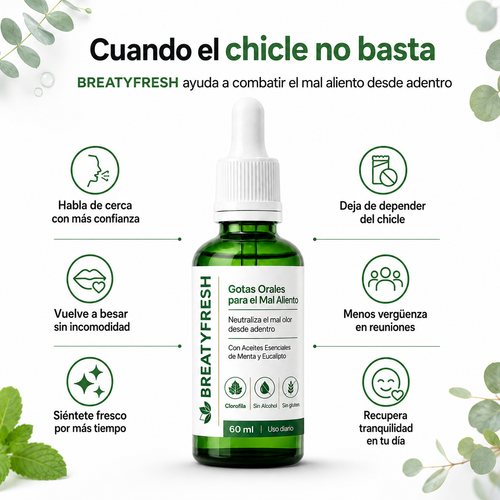 Gotas Aliento Fresco | Tratamiento Avanzado contra la Halitosis