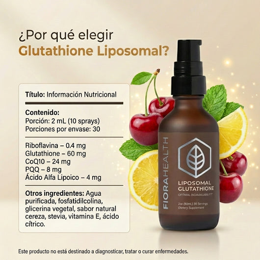 Glutathione Liposomal | Desintoxica tus Células y Recupera tu Energía